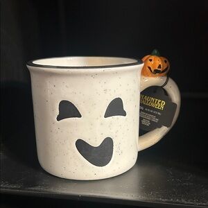 Halloween Ghost Mug with Pumpkin Handle